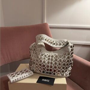 Silver Studded Shoulder Bag